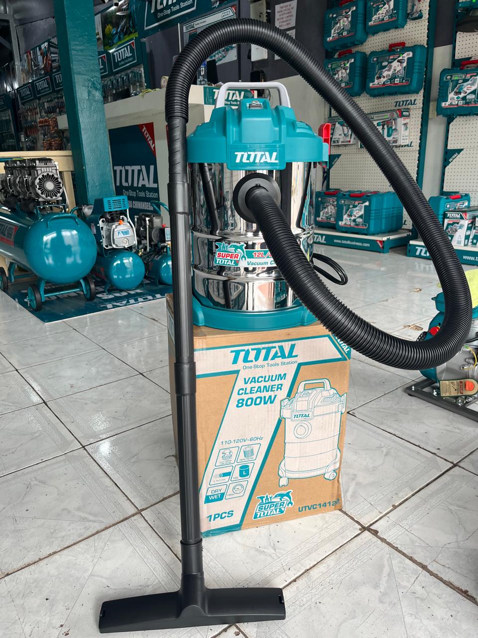 ASPIRADORA TOTAL 800W TANQUE ACERO INOX 12LT UTVC14122